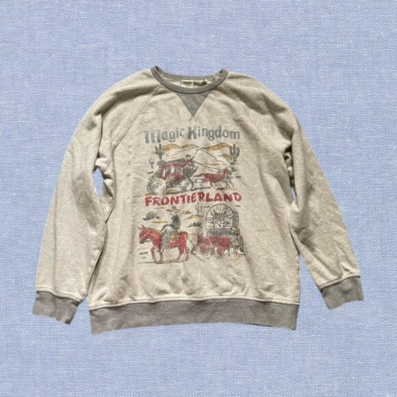 Disneyland x Junk Food Parks Unisex Sweatshirt Magic Kingdom Frontierland Size M - Picture 1 of 8